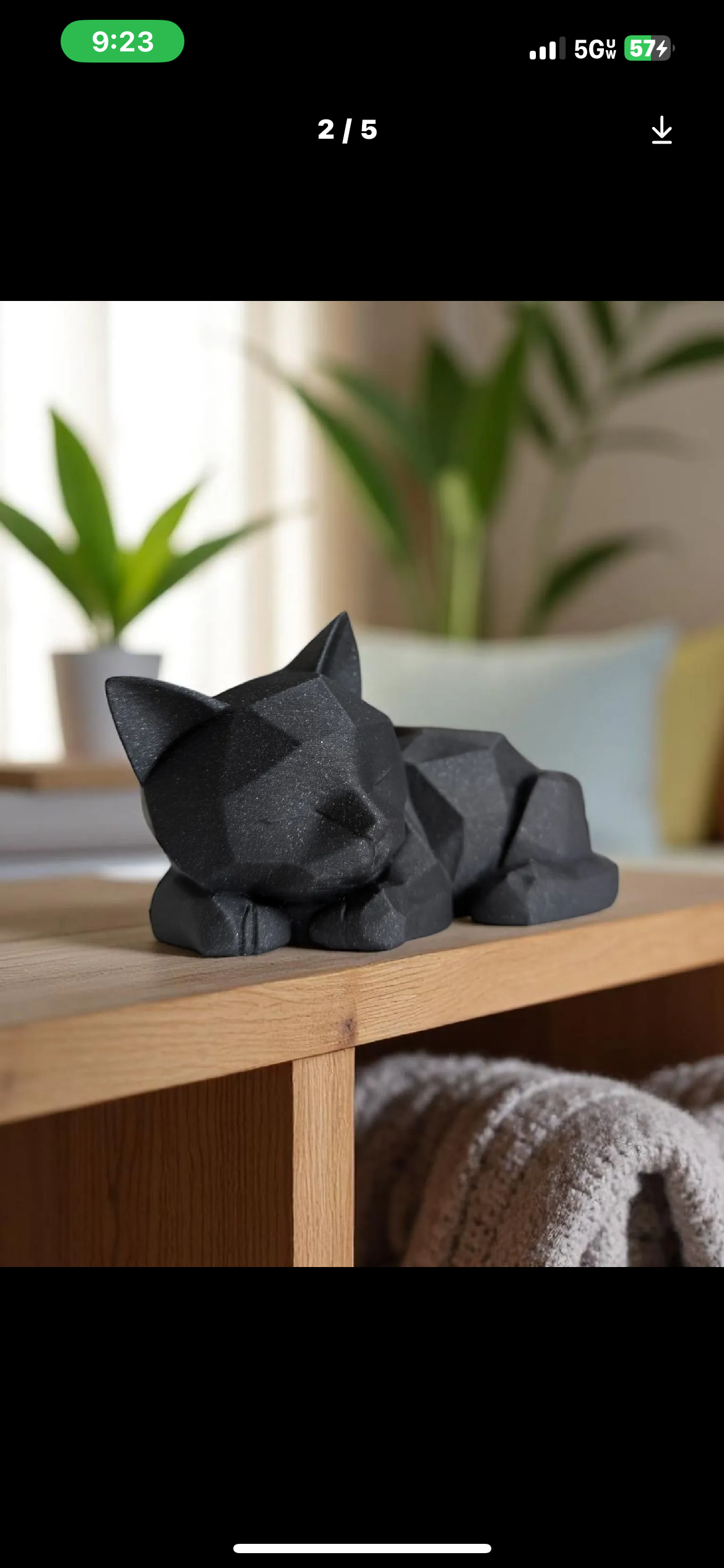Geometric Cat Sculpture