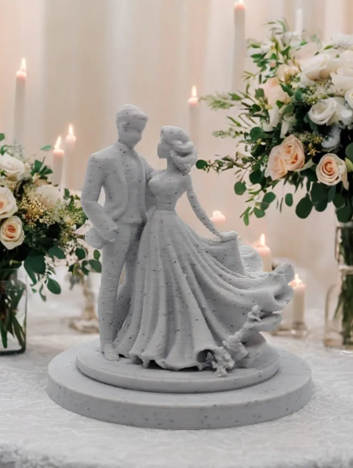 Elegant Wedding Couple Figurine