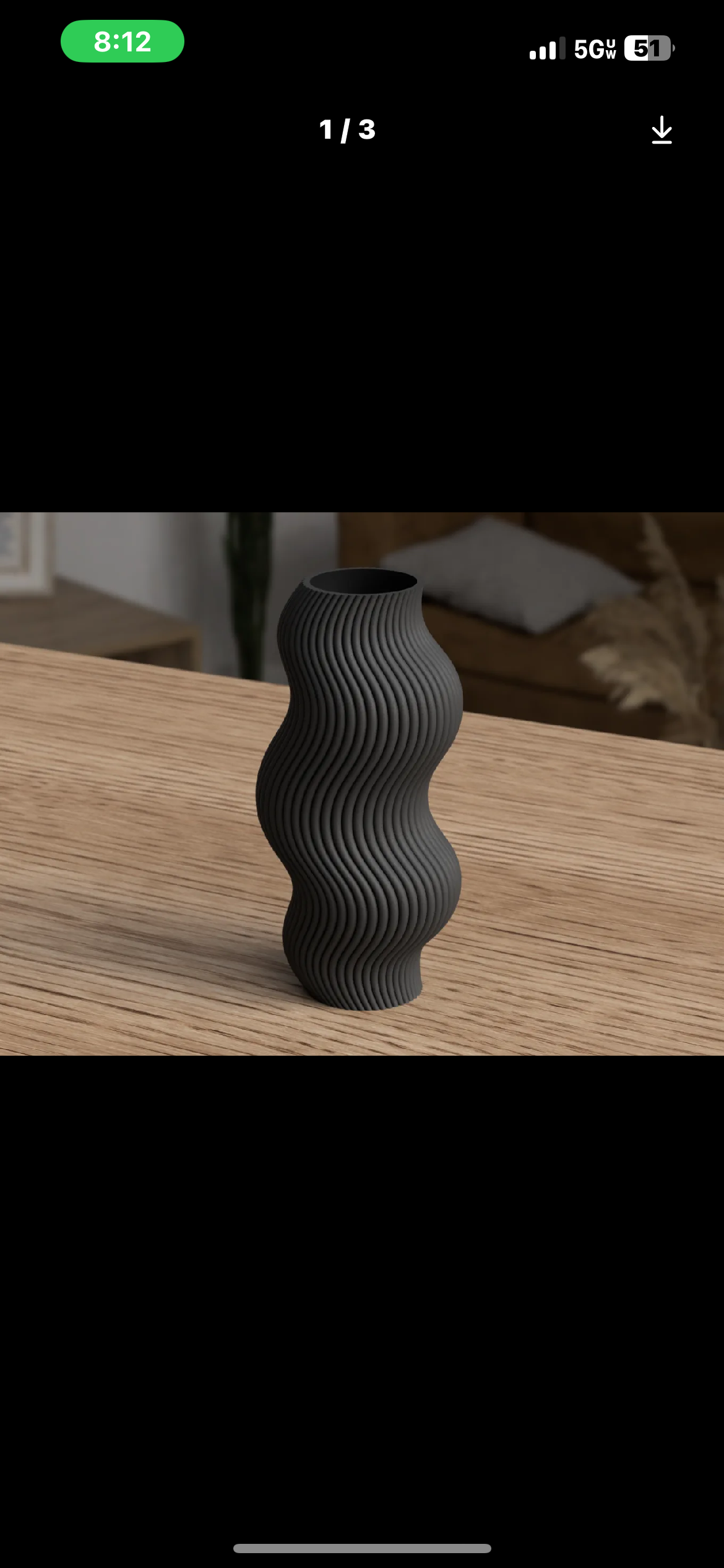 Modern Black polara Vase