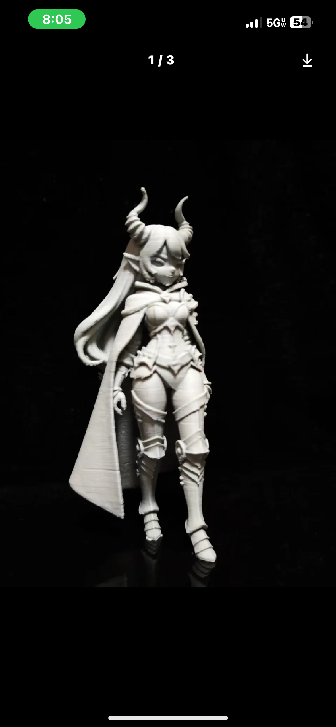 White Anime Girl Figurine