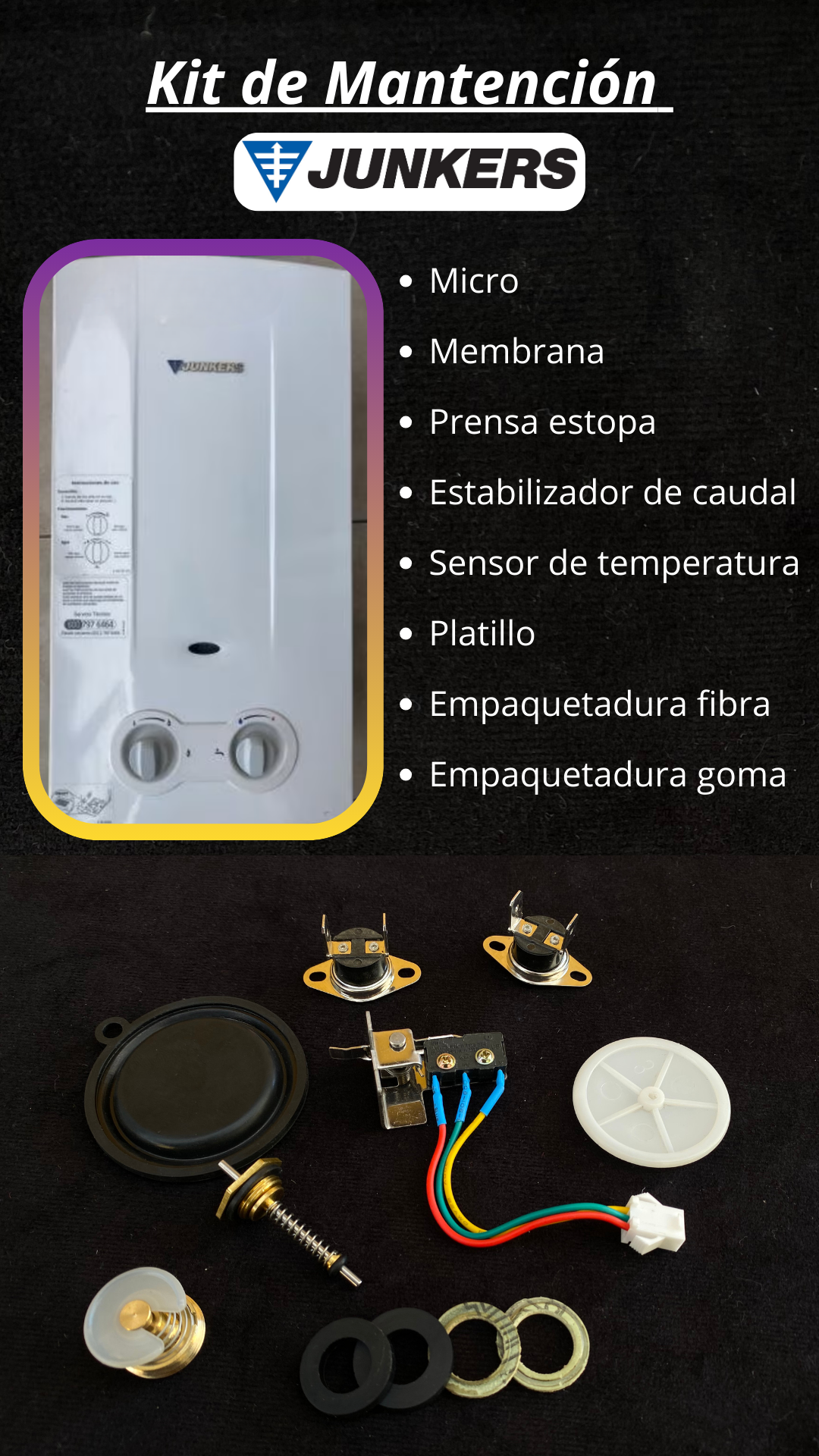 Kit Mantención Junkers Multiválvula