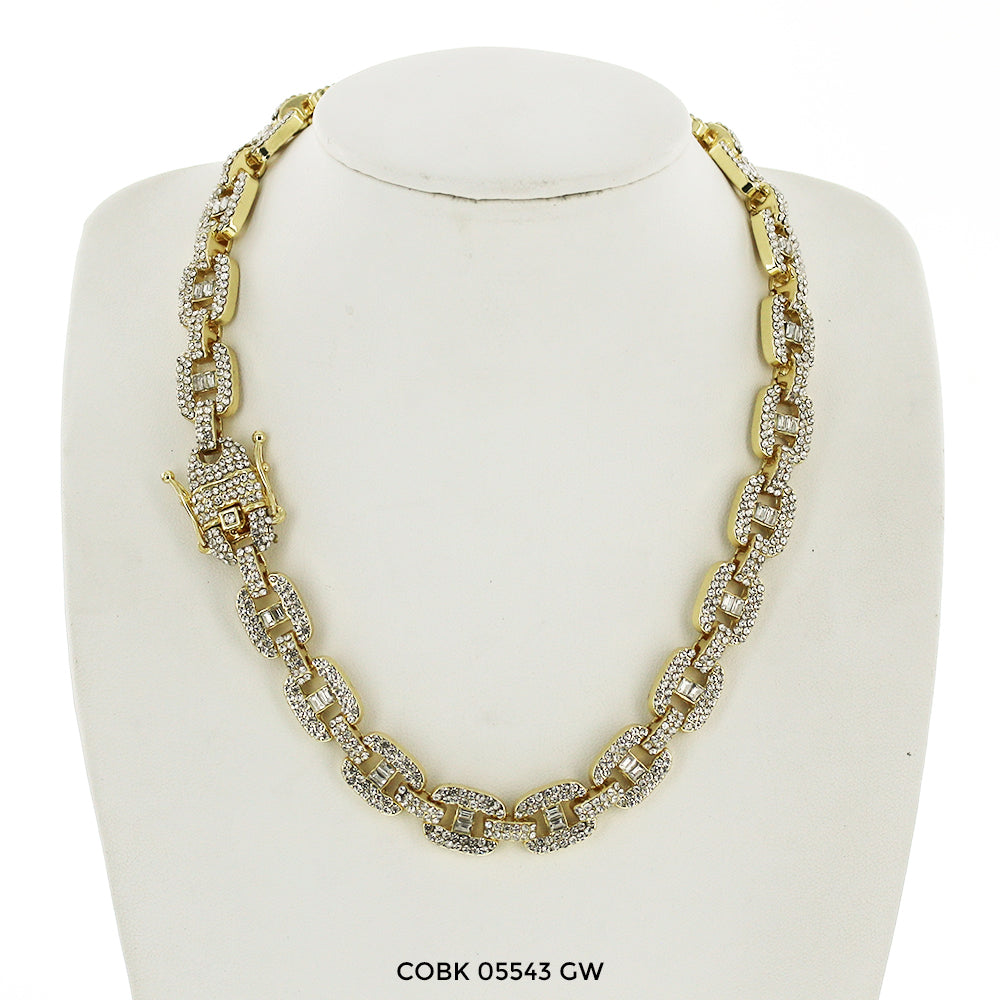  Diamond Mariner Link Chain Necklace