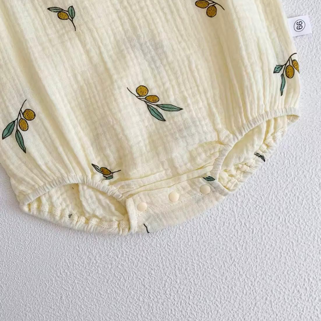 Sunny Olive Baby Romper