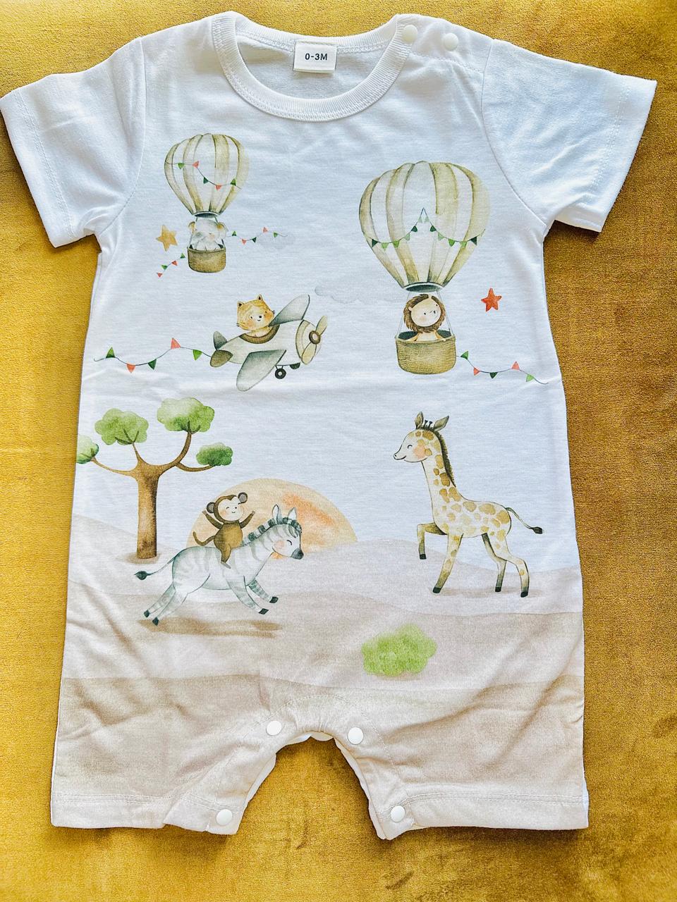 Adorable Baby Animal Print Romper