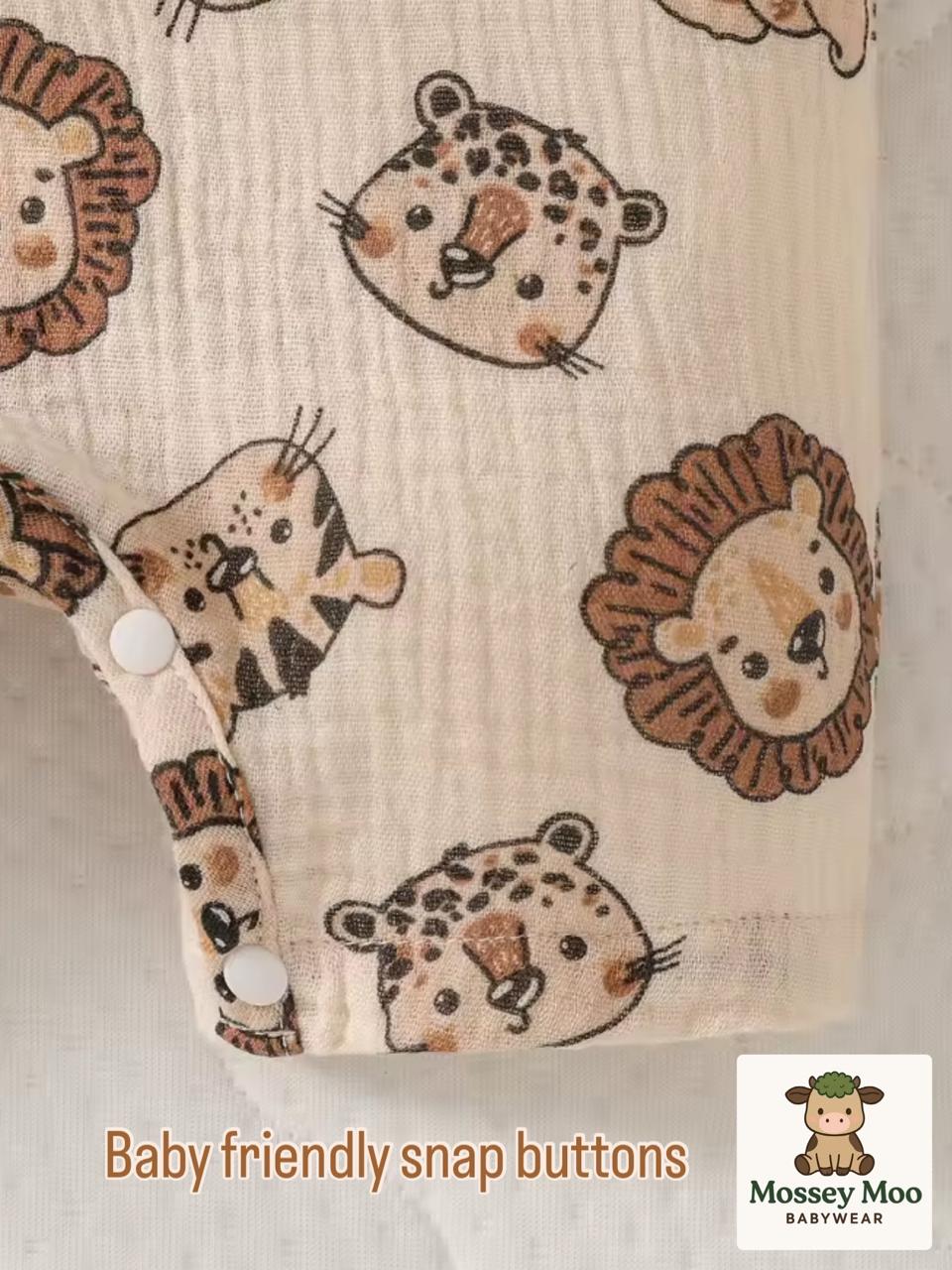 Lion Print Baby Romper