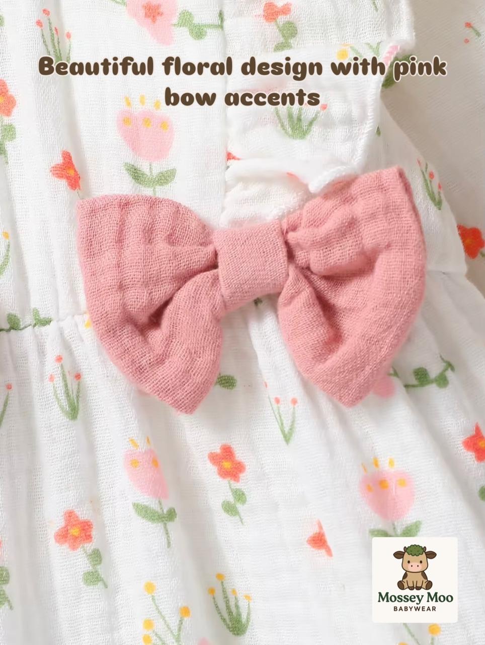 Baby Girl Floral Romper with Headband