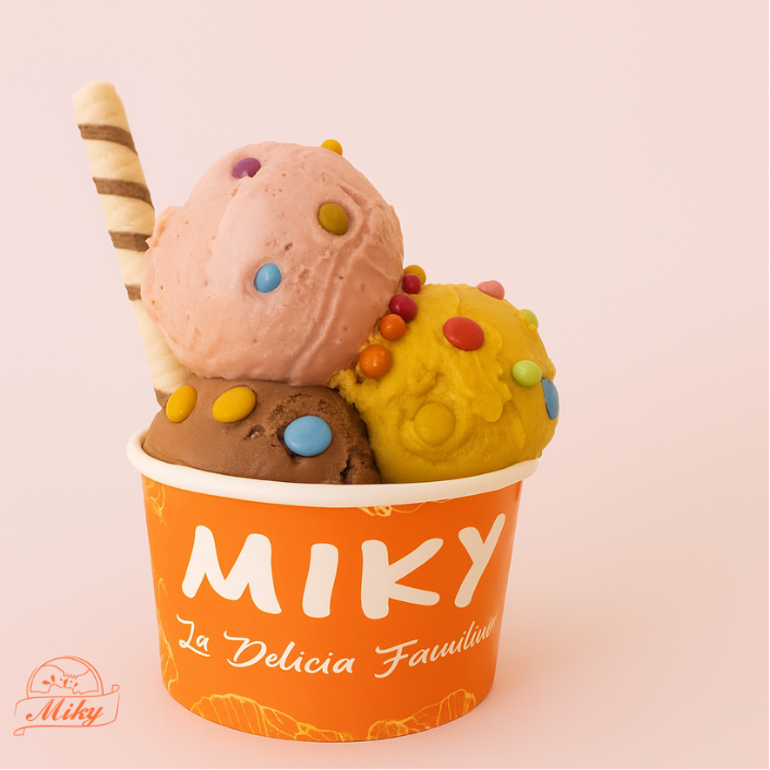 Helado Artesanal con toppings