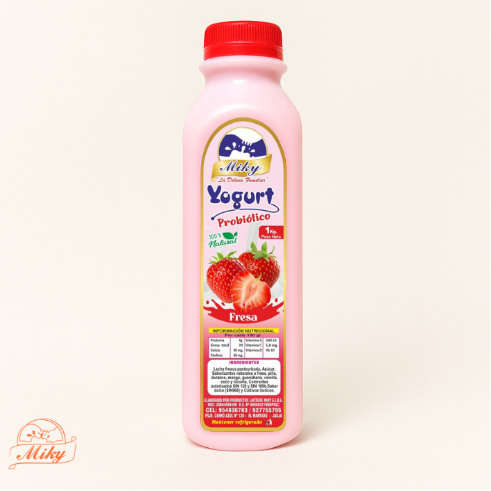 Yogur Probiótico de Fresa