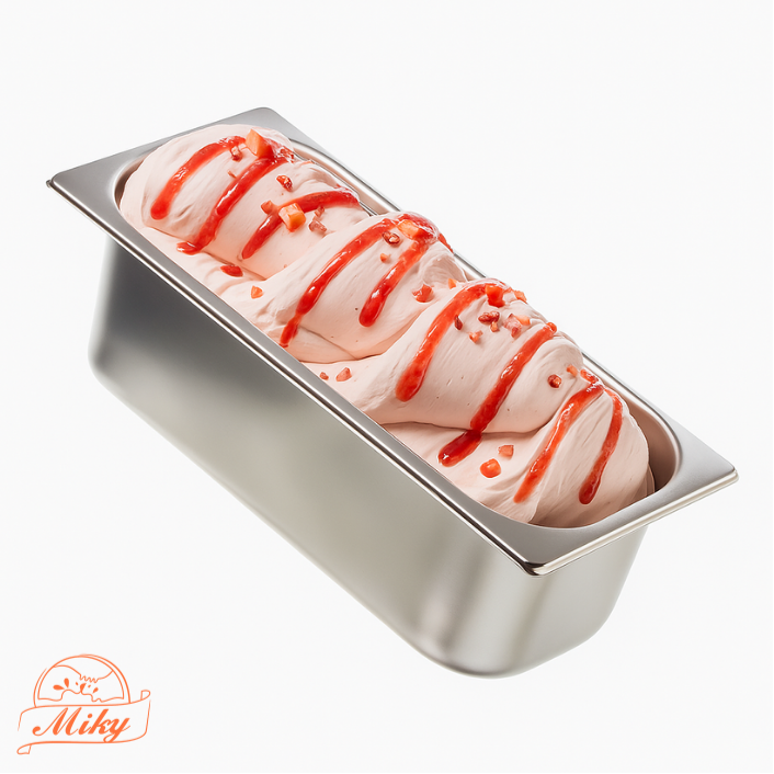 Helado artesanal de fresa