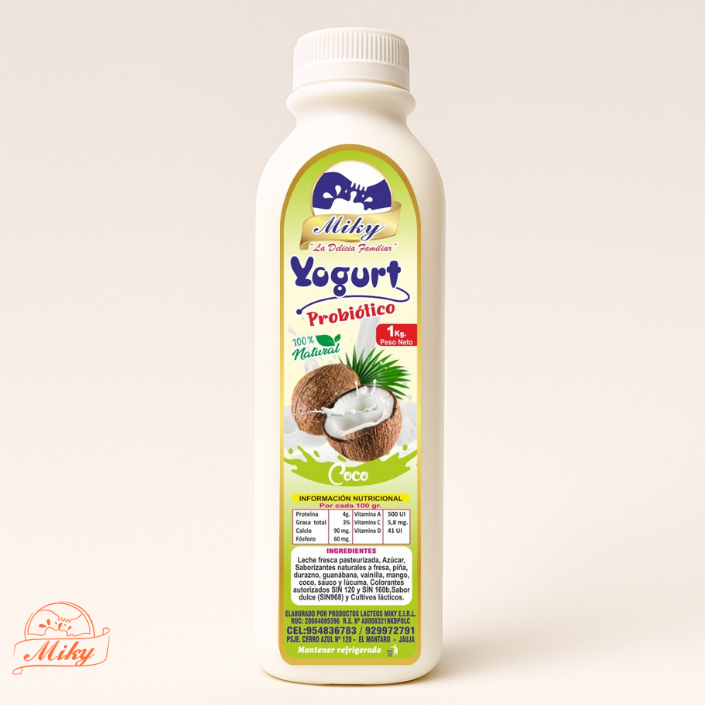 Yogur Probiótico de Coco