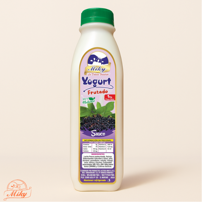 Yogur frutado de Sauco