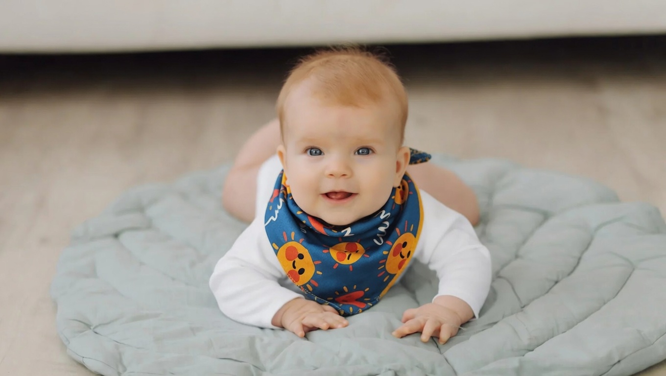 Bandana Bavaglia Reversibile per Neonato