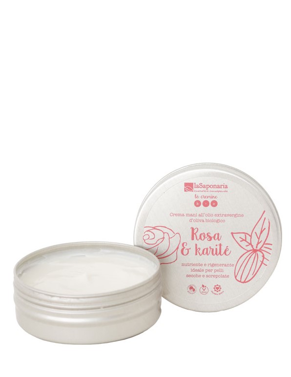 Crema mani rosa e karité - La Saponaria
