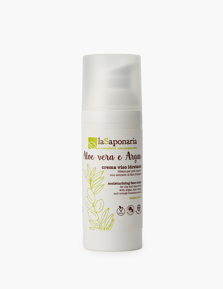 Crema viso idratante Aloe Vera e Argan - La Saponaria