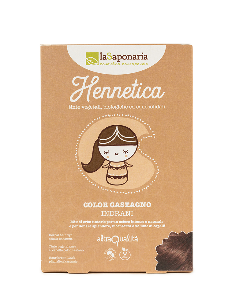 Tinta vegetale color castagno Indrani - Hennetica