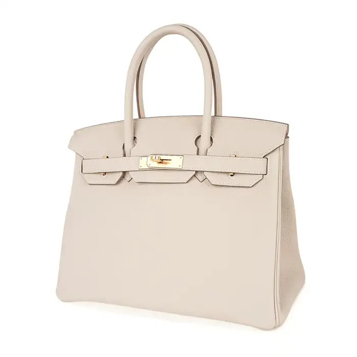 Hermes Birkin 30 Bag Craie Gold Hardware Togo Leather