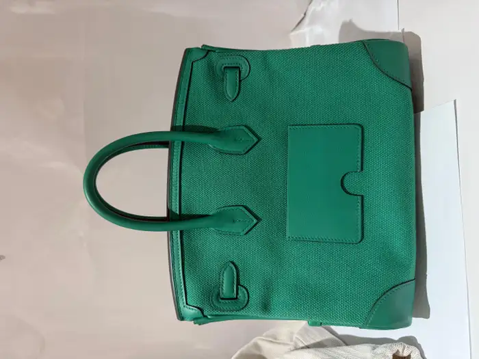 Hermes Birkin 25 Cargo Vert Vertigo palladium hardware handbag