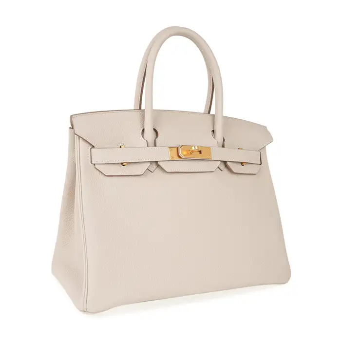Hermes Birkin 30 Bag Craie Gold Hardware Togo Leather