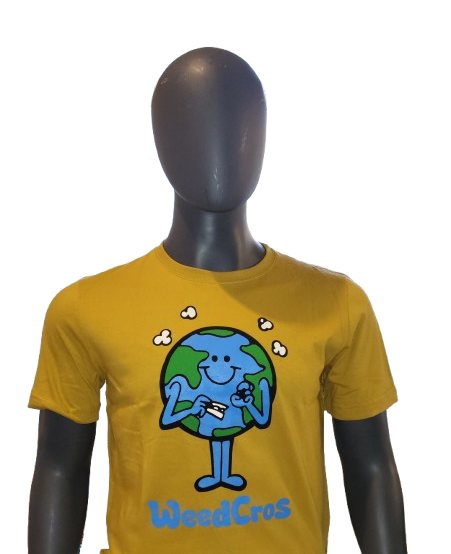 Remera Weedcros Mostaza