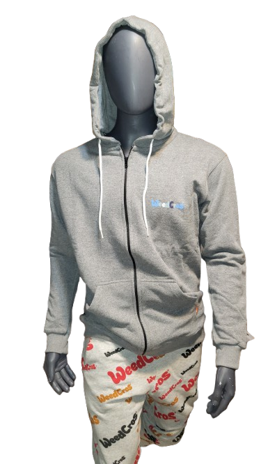 Buzo Gris capucha y Cierre