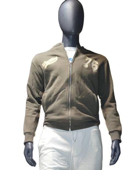 Chaqueta Verde Bordada Weedcros 