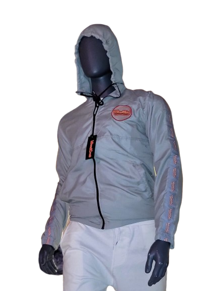 Conjunto Rompeviento Gris Y Negro Weedcros