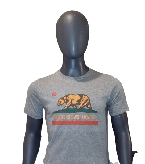 Remera Gris Weedcros Worldwide