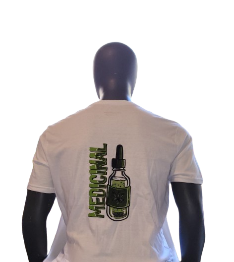 Remera Blanca Weedcros Medicinal