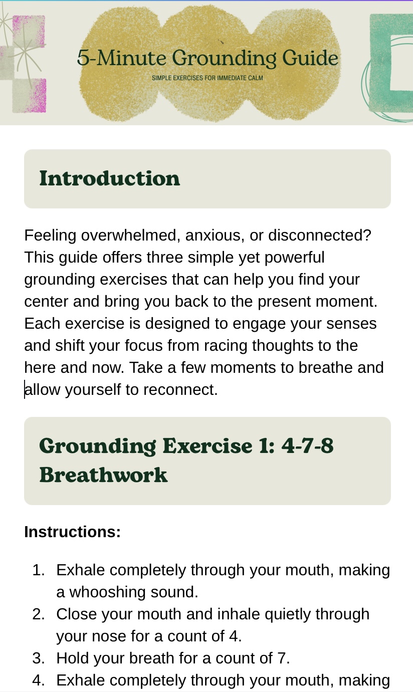 5 Minute Grounding Guide