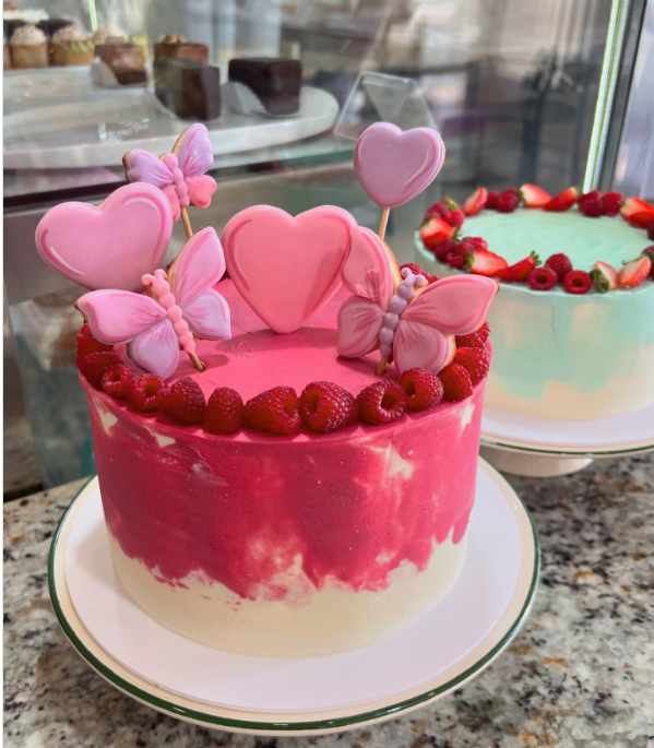 Pink Butterfly Celebration Cake