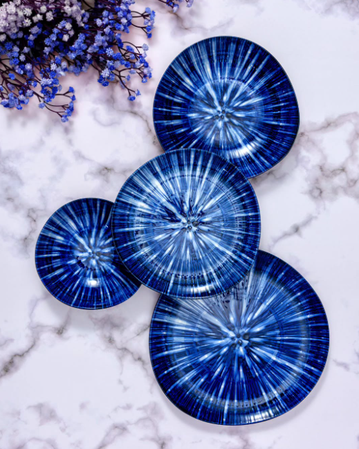Blue Radiance Ceramic Plate Set