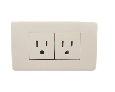 Contacto doble aterrizado con placa