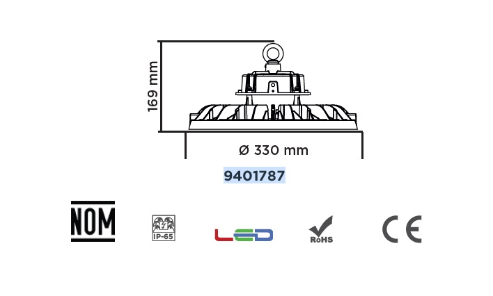 Luminaria LED High Bay 200W
