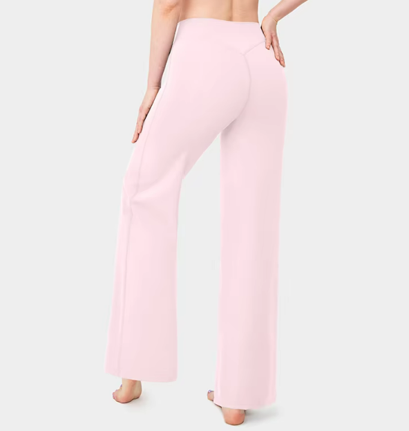 Wide-Leg Yoga Yoga Pants - Baby Pink