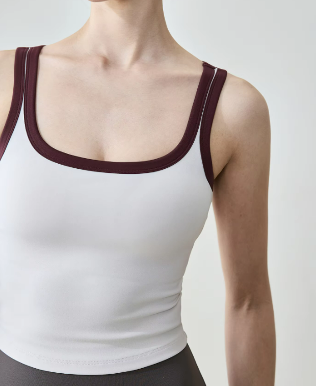 Two-Tone Bib Tank Top
