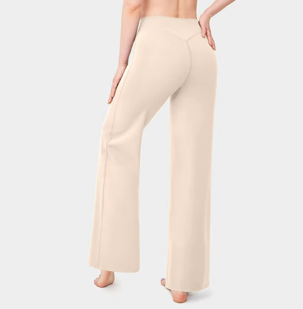 Wide-Leg Yoga Pants - Milk