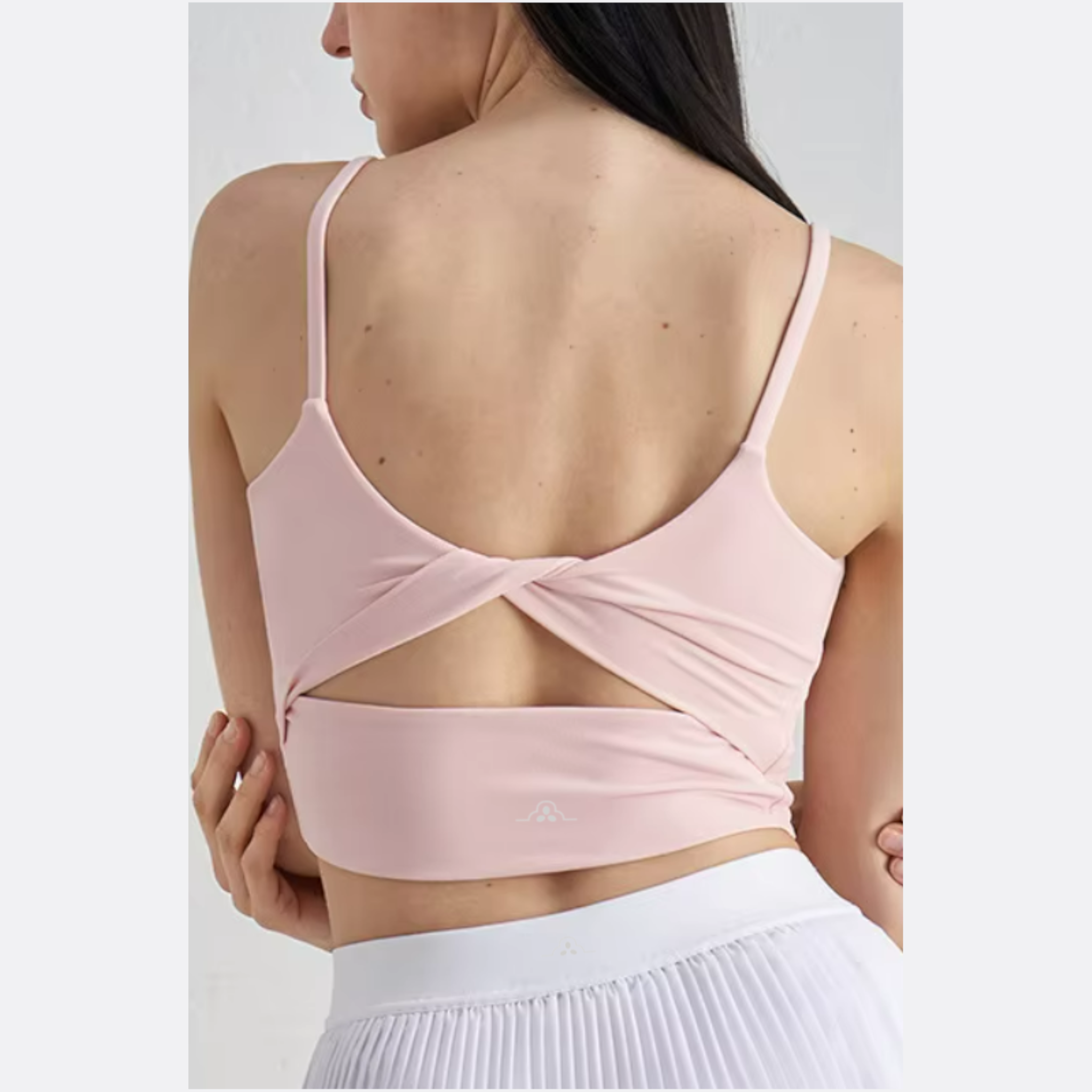 Pink Cross Back Sports Bra