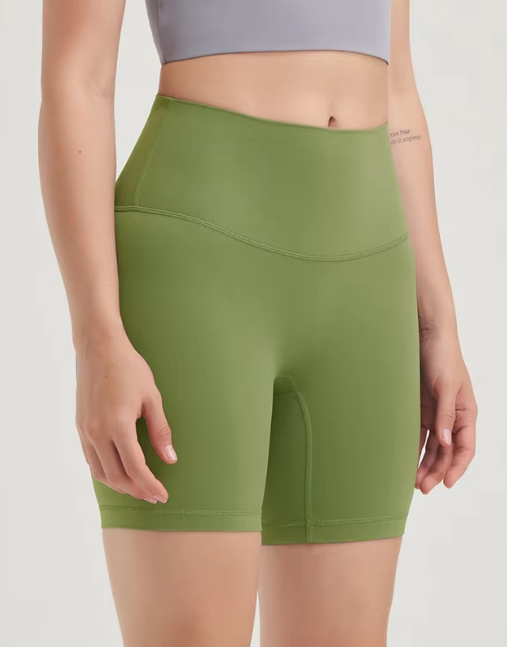 High-Waisted Biker Shorts - Light Colors