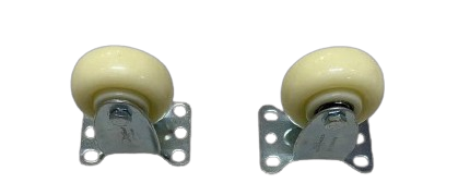 White Nylon (PP) Caster Wheel - Swivel  With Brake 3 Inch