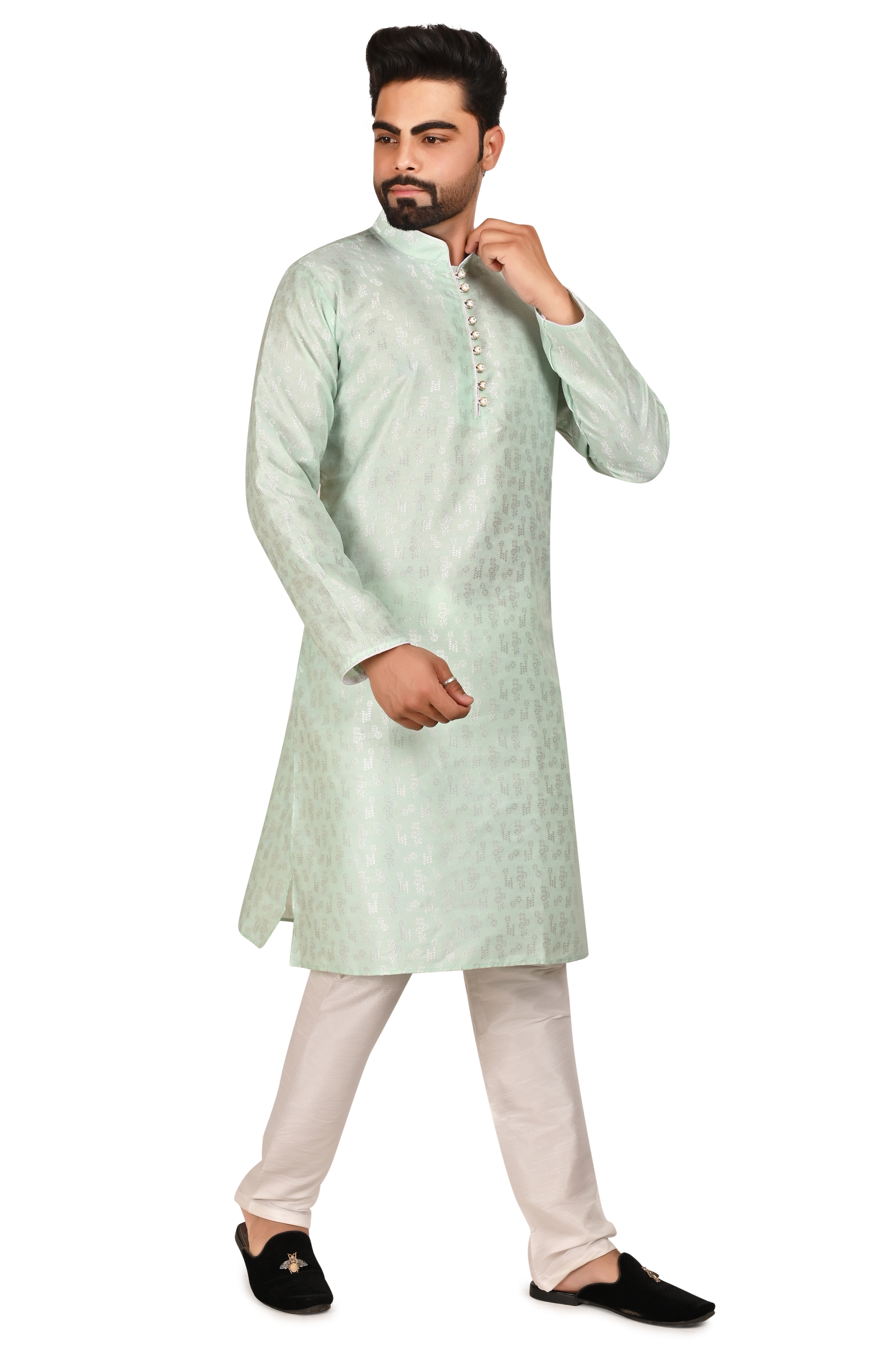 Men's Mint Green Kurta Set