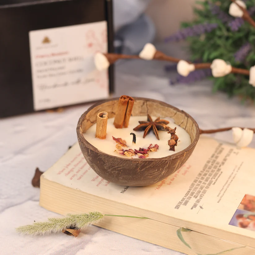 Vanilla Coconut Shell Candle