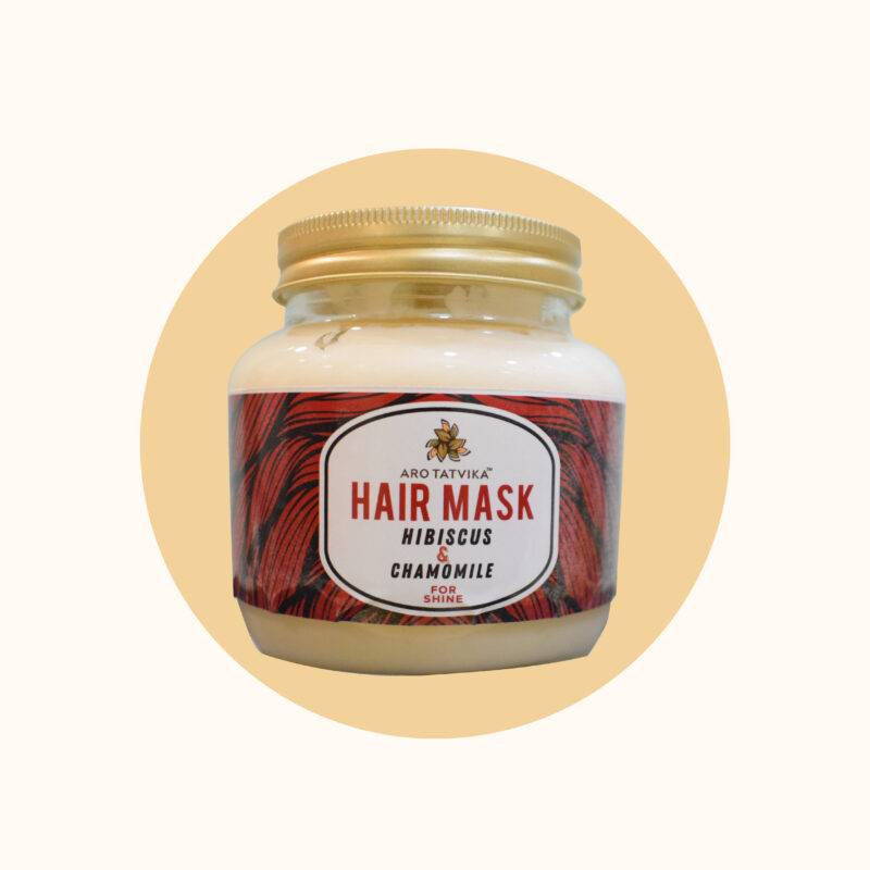 HIBISCUS AND CHAMOMILE HAIR MASK (for shine)