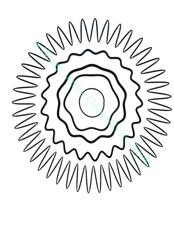 5 in 1 Brainwaves Geometric Frequency Coloring Book