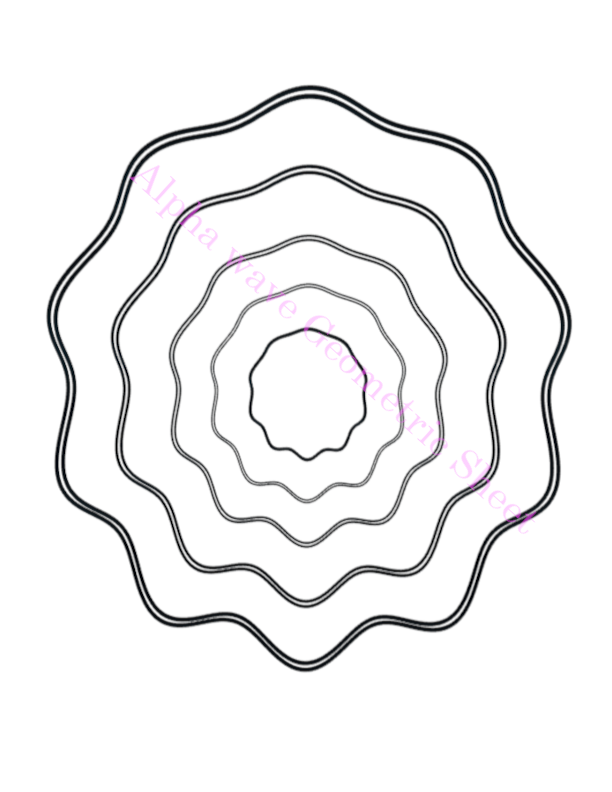 Alpha Geometric Frequency Coloring Sheet