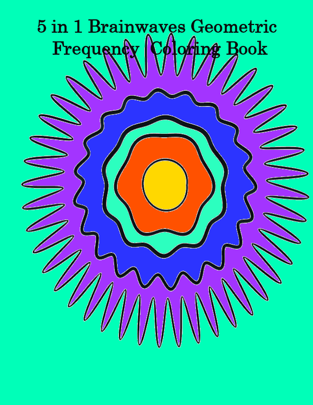 5 in 1 Brainwaves Geometric Frequency Coloring Book