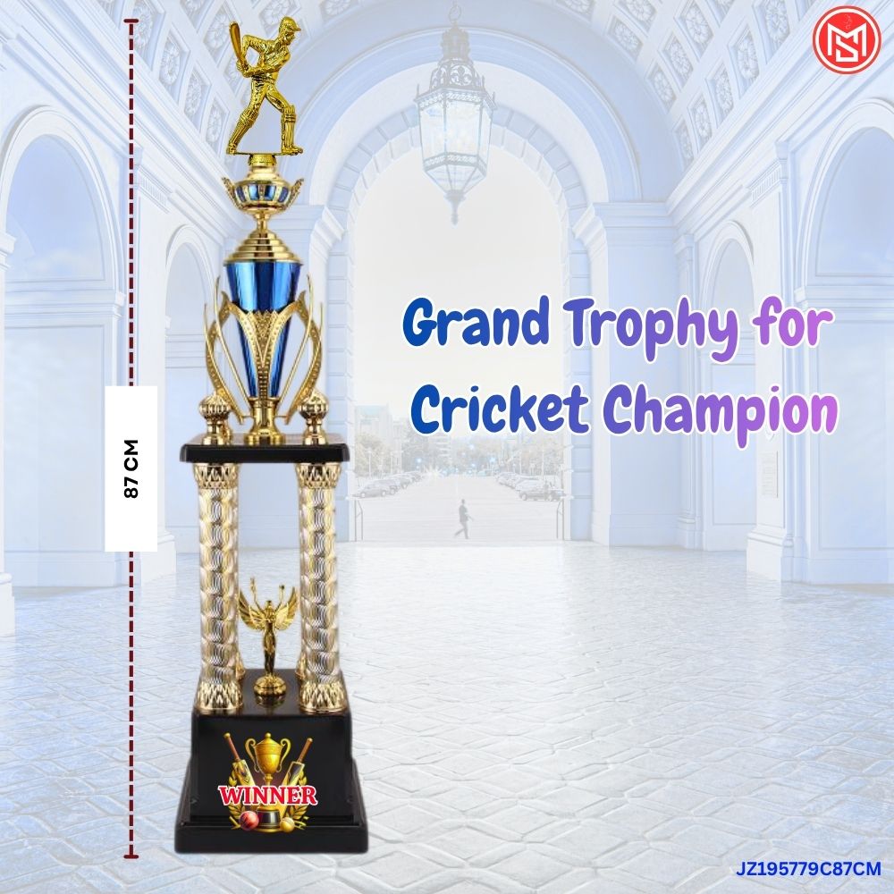 Elegant Grand Cricket Trophy for Champions