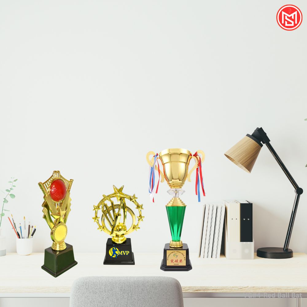 Premium Plastic Gold Tone Cricket Trophy