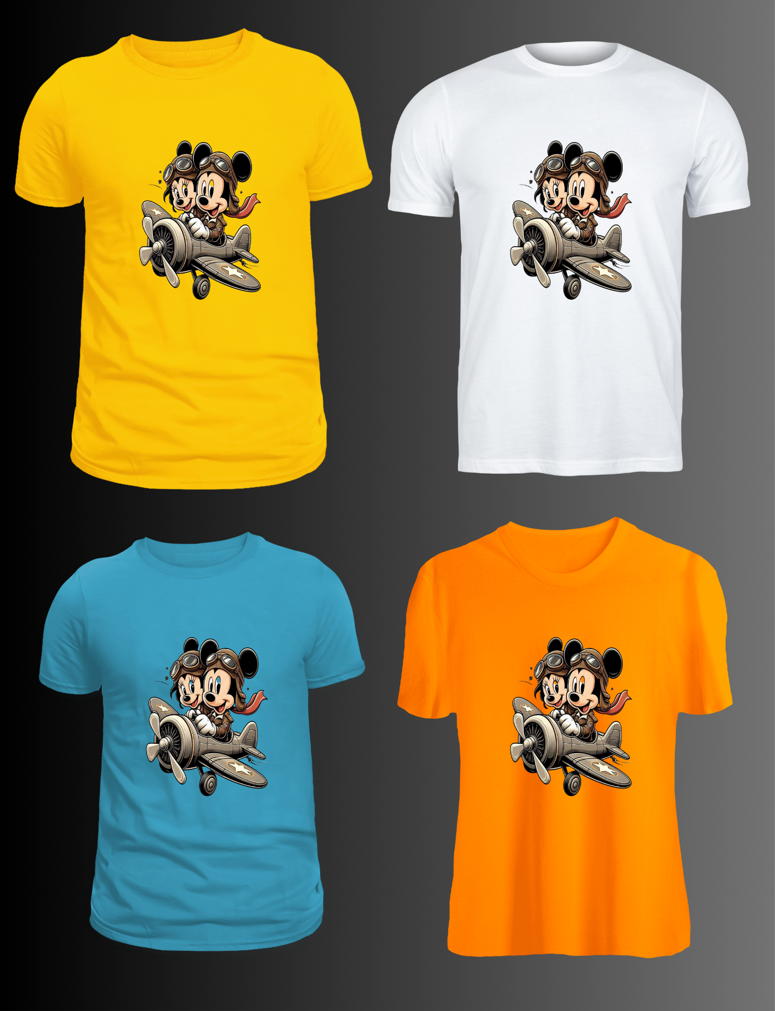 Cartoon Character Print T-Shirt