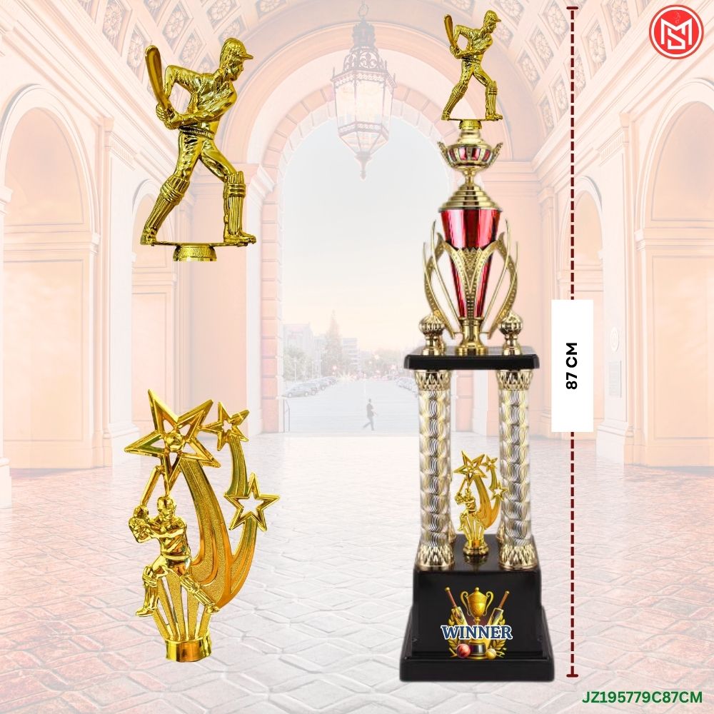 Elegant Grand Cricket Trophy for Champions