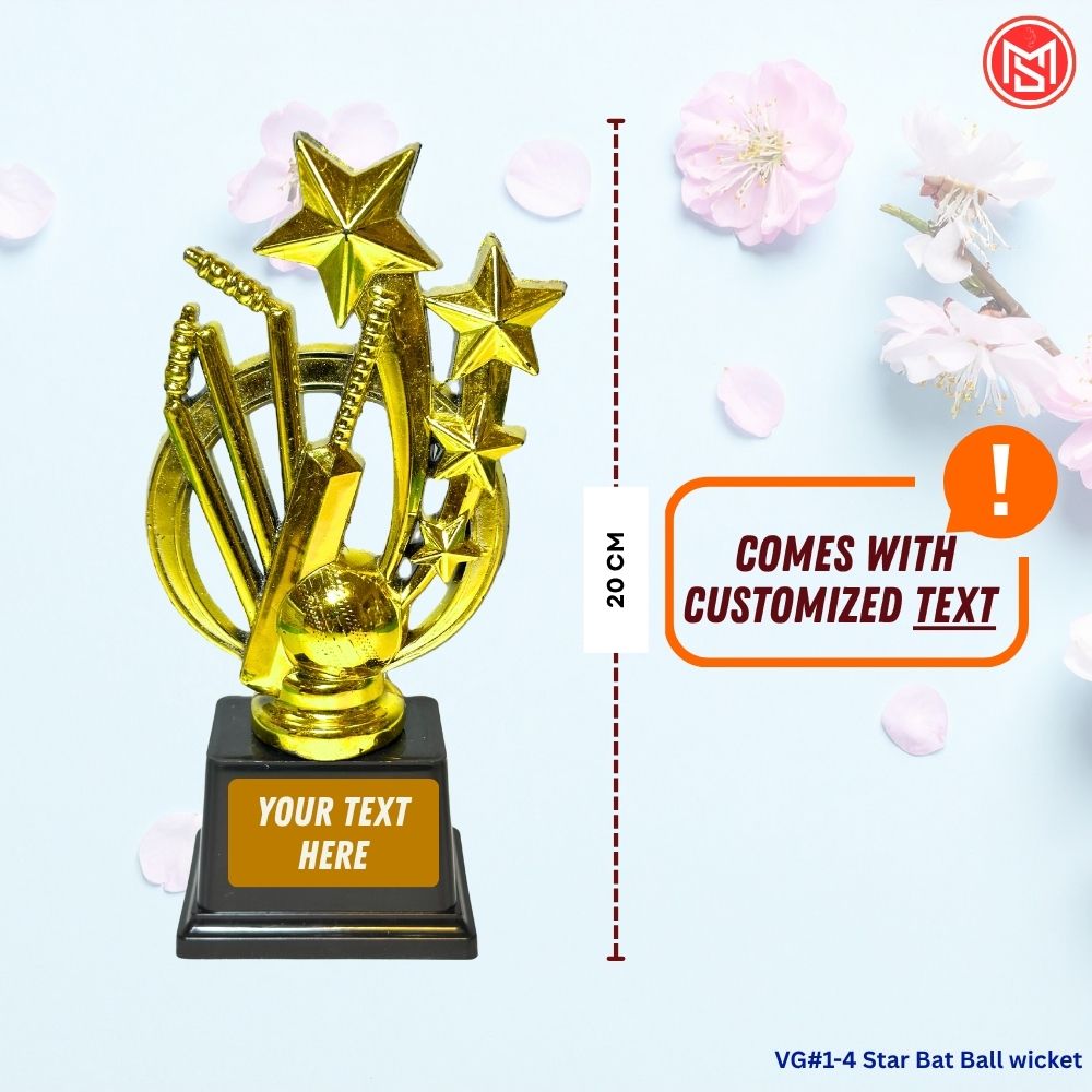 Premium Plastic Gold Cricket Trophy